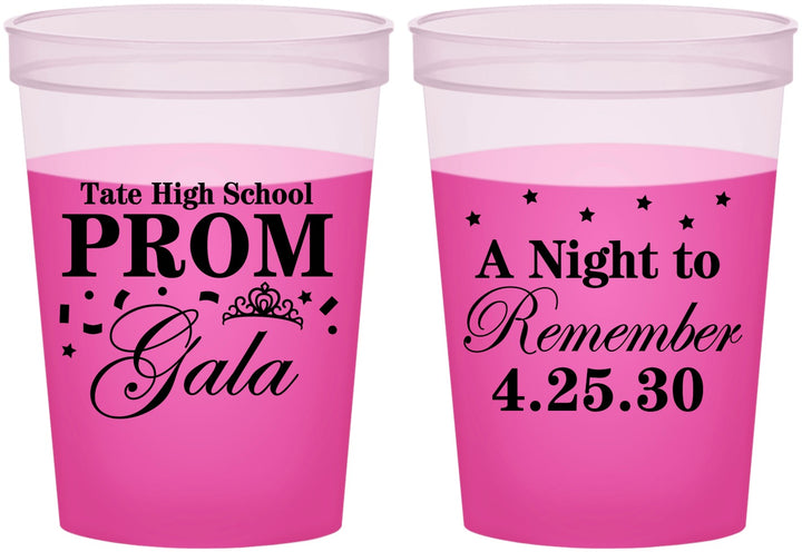 Custom Prom 16 oz Color Changing Cups - A Night To Remember | 50003