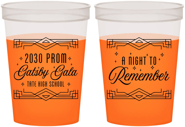Custom Prom 16 oz Color Changing Cups - Gatsby Gala | 50012