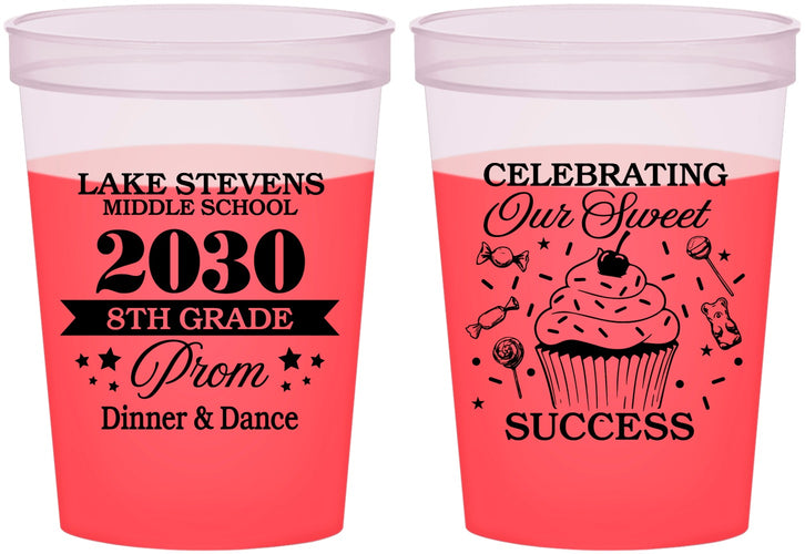 Custom Prom 16 oz Color Changing Cups - 8th Grade Dance | 50013