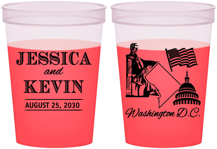 Custom Wedding 16 oz Color Changing Cups - Washington Dc | 501