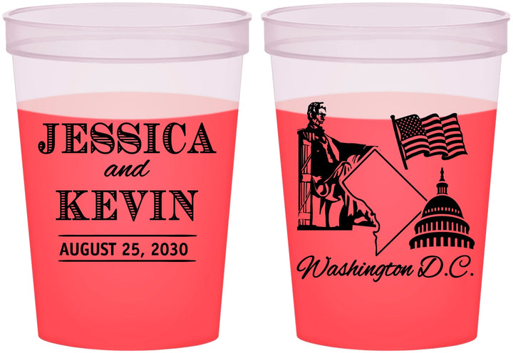 Custom Wedding 16 oz Color Changing Cups - Washington Dc | 501