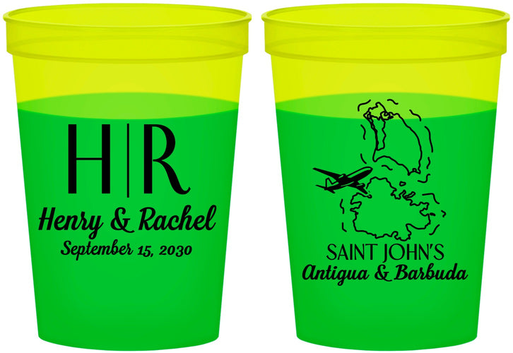 Custom Wedding 16 oz Color Changing Cups - Antigua And Barbuda | 502