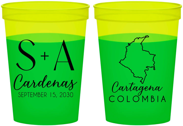 Custom Wedding 16 oz Color Changing Cups - Colombia | 516