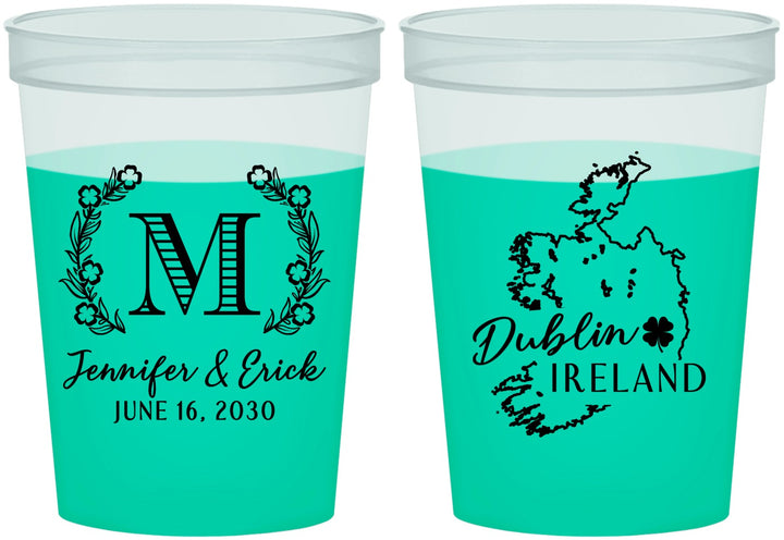Custom Wedding 16 oz Color Changing Cups - Ireland | 528