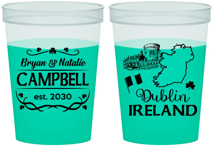 Custom Wedding 16 oz Color Changing Cups - Ireland | 529