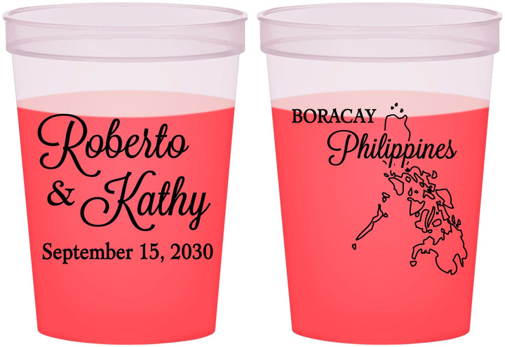 Custom Wedding 16 oz Color Changing Cups - Philippines | 536
