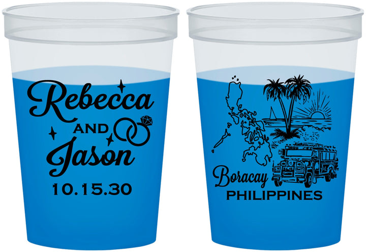 Custom Wedding 16 oz Color Changing Cups - Philippines | 537