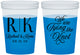 Custom Wedding 16 oz Color Changing Cups - Monogram Tying Knot | 559