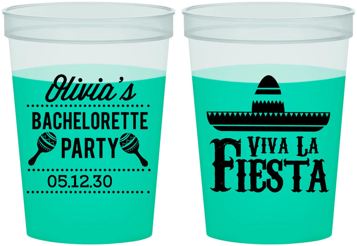 Custom Bachelorette 16 oz Color Changing Cups - Viva La Fiesta | 60001