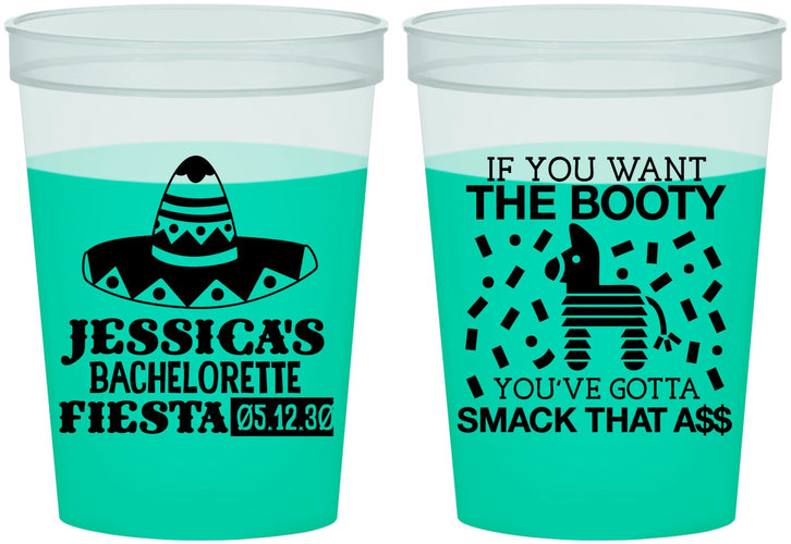 Custom Bachelorette 16 oz Color Changing Cups - Mexico Fiesta | 60006