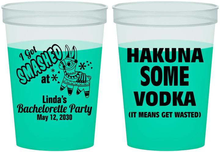 Custom Bachelorette 16 oz Color Changing Cups - Mexico Fiesta | 60008