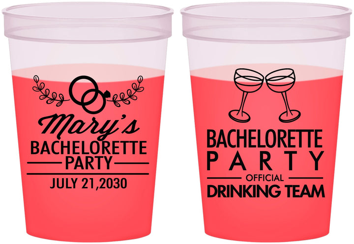 Custom Bachelorette 16 oz Color Changing Cups - Official Drink Team | 60017
