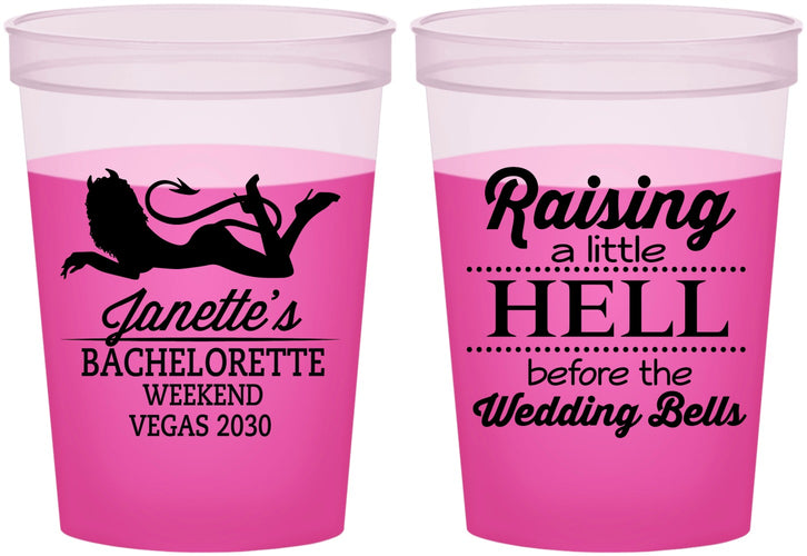 Custom Bachelorette 16 oz Color Changing Cups - Raising A Little Hell | 60030