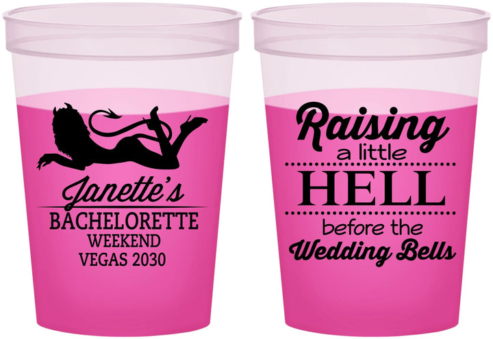 Custom Bachelorette 16 oz Color Changing Cups - Raising A Little Hell | 60030