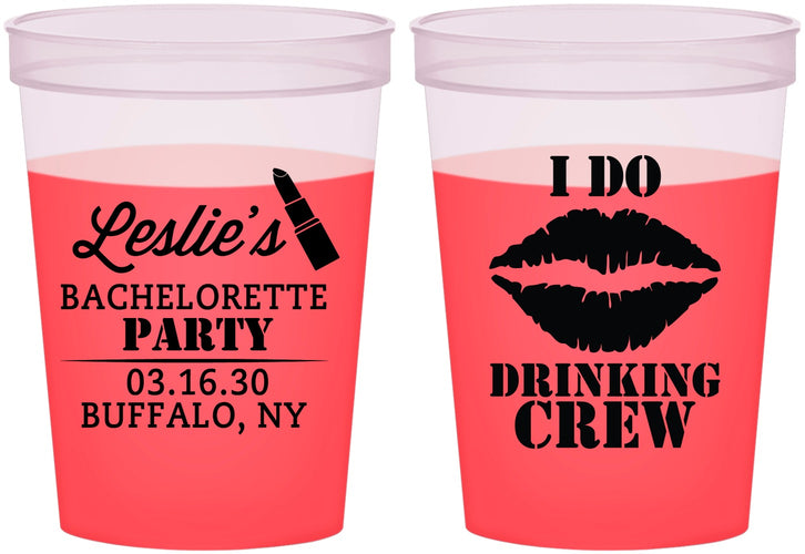 Custom Bachelorette 16 oz Color Changing Cups - I Do Drinking Team | 60031