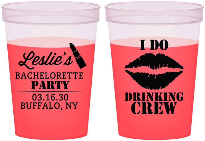 Custom Bachelorette 16 oz Color Changing Cups - I Do Drinking Team | 60031