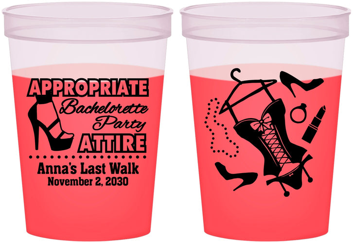 Custom Bachelorette 16 oz Color Changing Cups - Last Walk | 60032