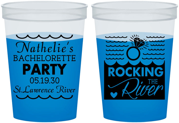 Custom Bachelorette 16 oz Color Changing Cups - Rocking The River | 60033