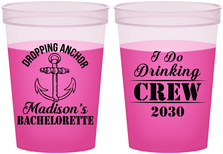 Custom Bachelorette 16 oz Color Changing Cups - I Do Drinking Team | 60038