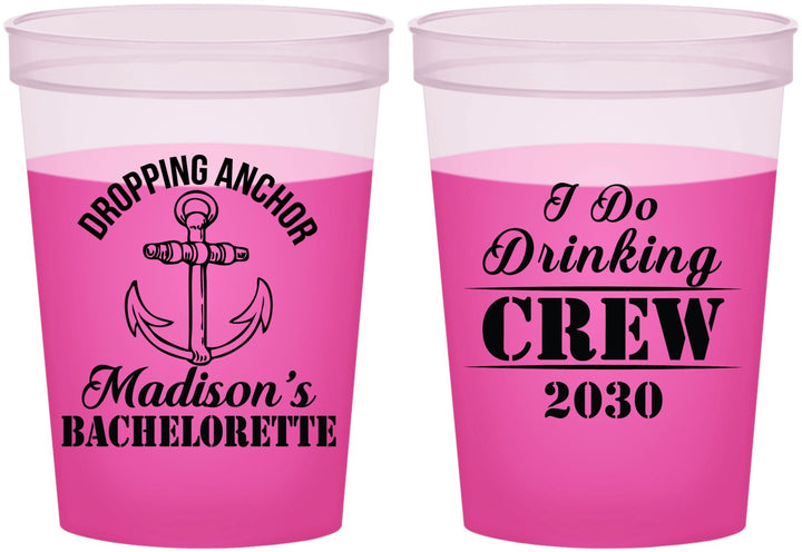 Custom Bachelorette 16 oz Color Changing Cups - I Do Drinking Team | 60038