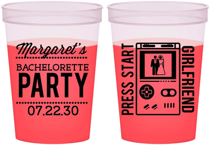 Custom Bachelorette 16 oz Color Changing Cups - Video Games | 60039