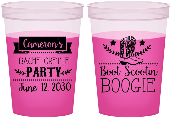 Custom Bachelorette 16 oz Color Changing Cups - Cowgirl | 60040