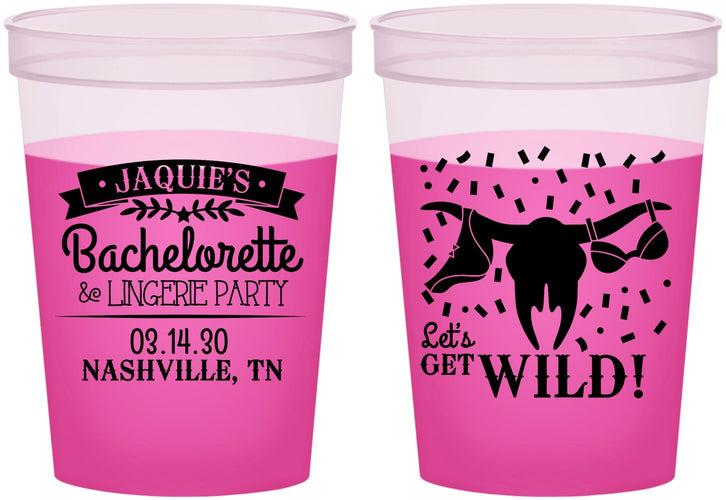 Custom Bachelorette 16 oz Color Changing Cups - Lets Get Wild Cowgirl | 60048
