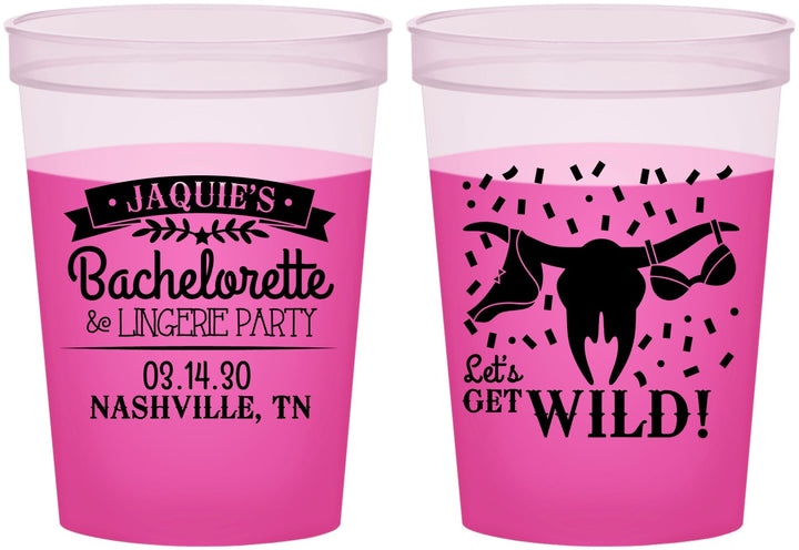 Custom Bachelorette 16 oz Color Changing Cups - Lets Get Wild Cowgirl | 60048