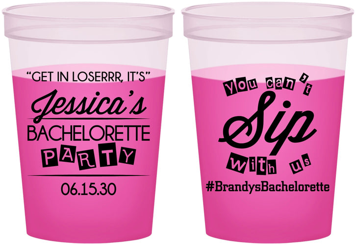 Custom Bachelorette 16 oz Color Changing Cups - Cant Sip With Us | 60050