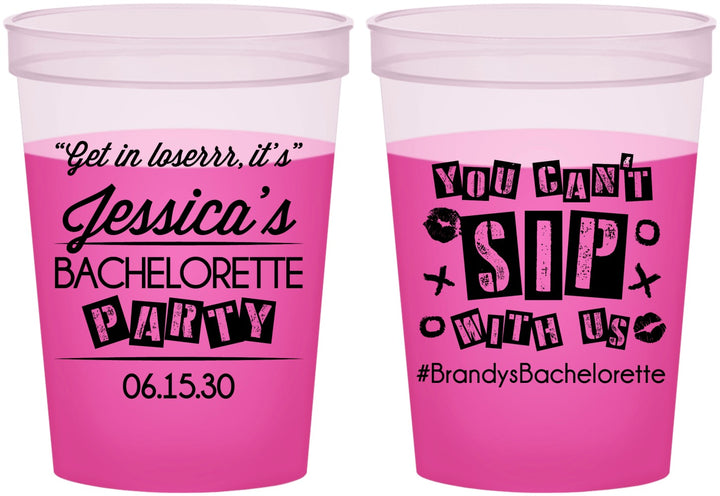Custom Bachelorette 16 oz Color Changing Cups - Cant Sip With Us | 60051