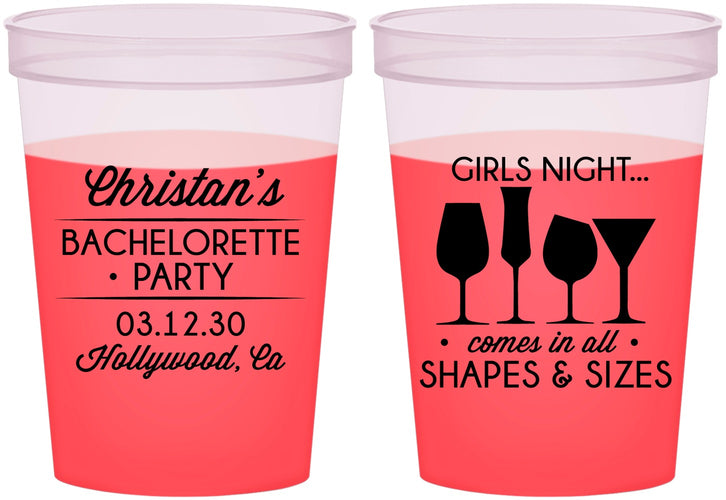 Custom Bachelorette 16 oz Color Changing Cups - Girls Night | 60054