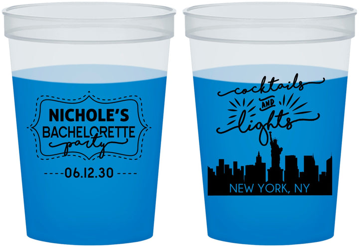 Custom Bachelorette 16 oz Color Changing Cups - New York | 60069