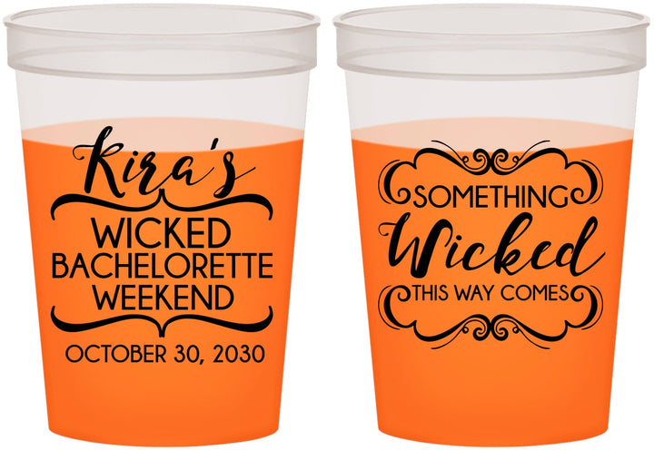 Custom Bachelorette 16 oz Color Changing Cups - Something Wicked | 60076