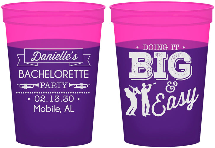 Custom Bachelorette 16 oz Color Changing Cups - New Orleans | 60084