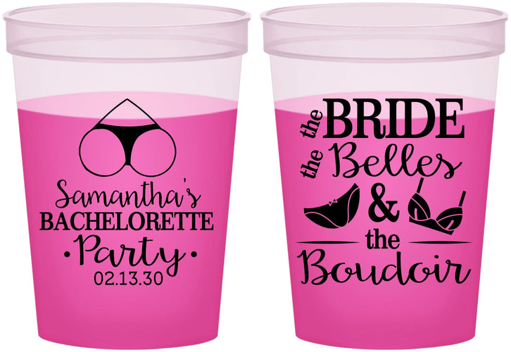 Custom Bachelorette 16 oz Color Changing Cups - Brides Bells Boudoir | 60085