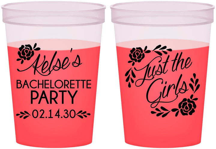 Custom Bachelorette 16 oz Color Changing Cups - Just The Girls | 60089