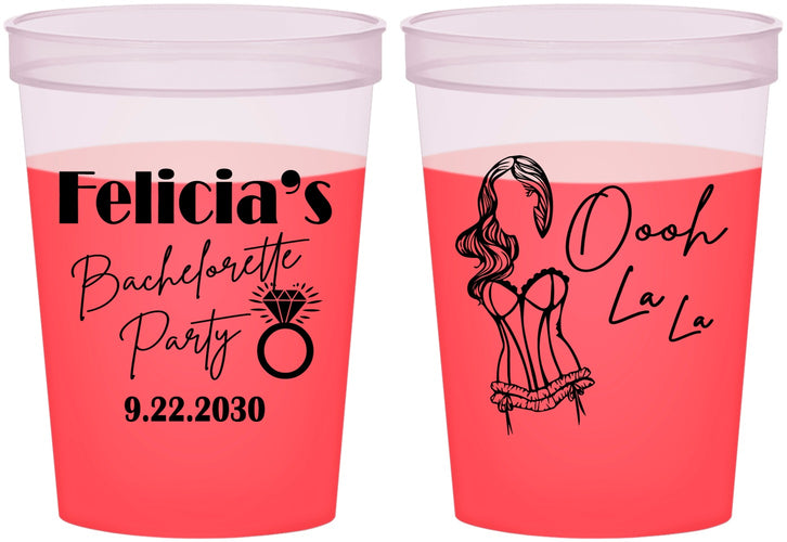 Custom Bachelorette 16 oz Color Changing Cups - Paris | 60090