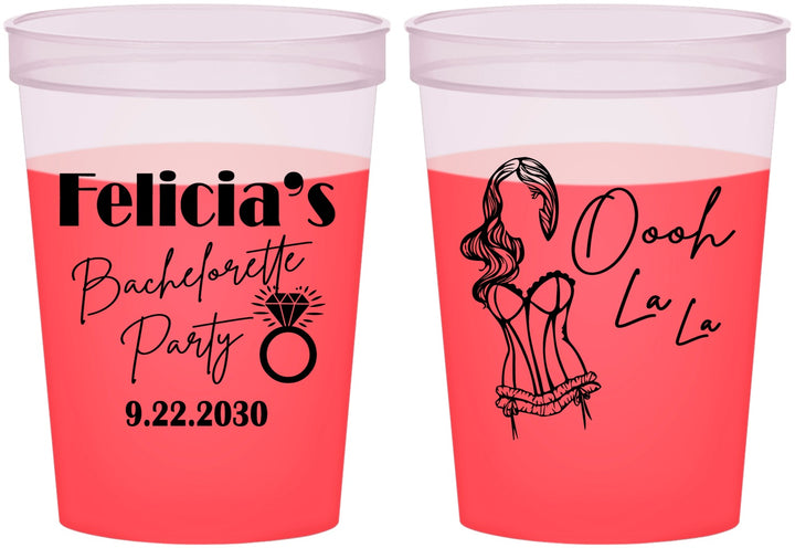 Custom Bachelorette 16 oz Color Changing Cups - Paris | 60090