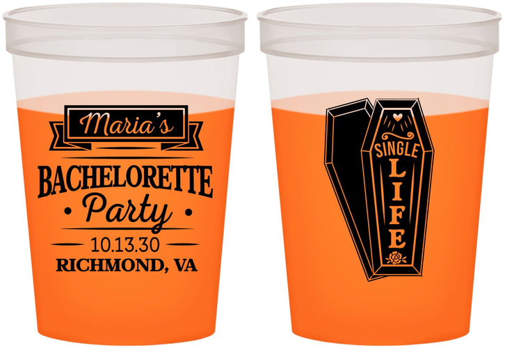 Custom Bachelorette 16 oz Color Changing Cups - Rip Single Life | 60095