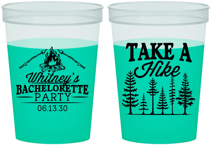 Custom Bachelorette 16 oz Color Changing Cups - Camping | 60098
