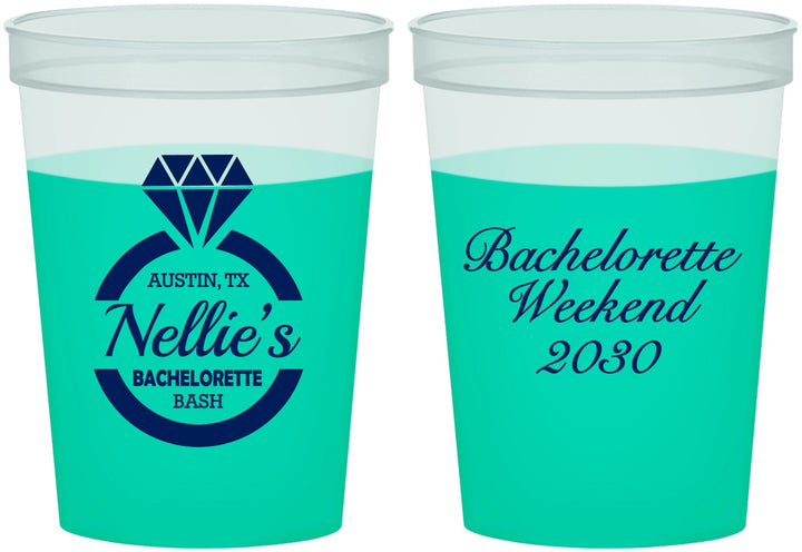 Custom Bachelorette 16 oz Color Changing Cups - Ring | 60115