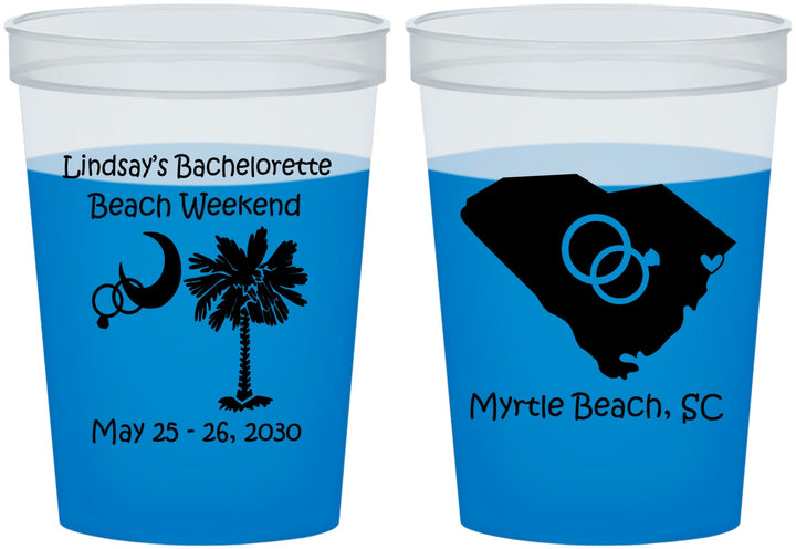 Custom Bachelorette 16 oz Color Changing Cups - South Carolina | 60117