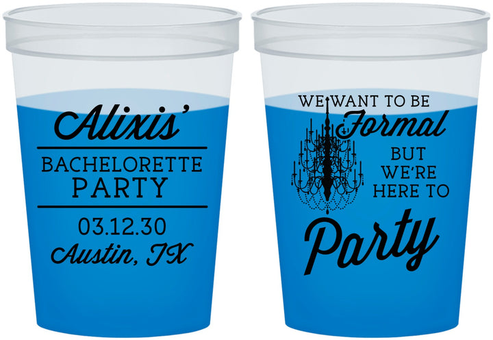 Custom Bachelorette 16 oz Color Changing Cups - Formal Party | 60145