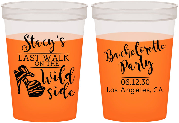 Custom Bachelorette 16 oz Color Changing Cups - Last Walk Wild Side | 60148