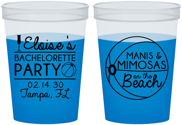Custom Bachelorette 16 oz Color Changing Cups - Manis Mimosas | 60149