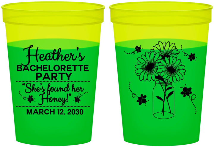 Custom Bachelorette 16 oz Color Changing Cups - She Found Her Honey | 60150