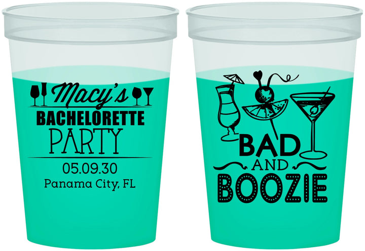 Custom Bachelorette 16 oz Color Changing Cups - Bad And Boozie | 60155