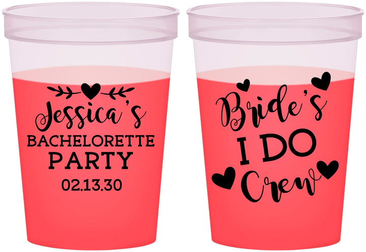 Custom Bachelorette 16 oz Color Changing Cups - Brides I Do Crew | 60159