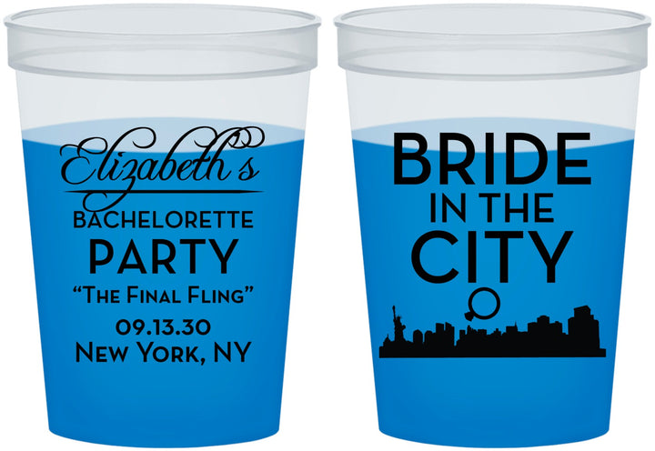 Custom Bachelorette 16 oz Color Changing Cups - New York | 60162