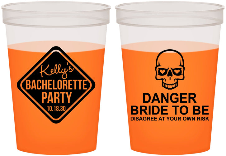 Custom Bachelorette 16 oz Color Changing Cups - Danger Bride To Be | 60165